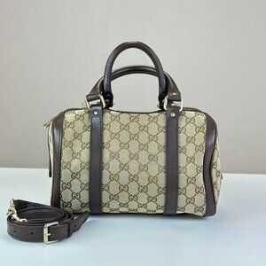 Gucci GG Logo Supreme Small Boston Shoulder Bag Crossbody